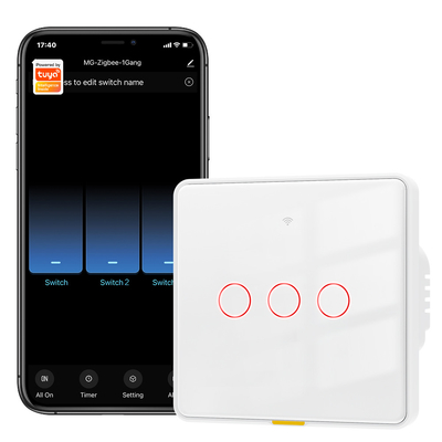 Tuya Zigbee সুইচ কোন নিরপেক্ষ তারের100-250v ভয়েস অ্যাপ Alexa গুগল হোম কোন ক্যাপাসিটর প্রয়োজন স্মার্ট হোম হালকা স্পর্শ ইইউ সুইচ